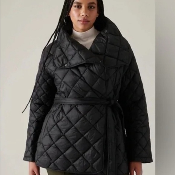 Athleta Whisper Featherless wrap coat size XL - Picture 8 of 8